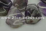 CTD304 Top drilled 15*20mm - 20*25mm freeform dogtooth amethyst beads