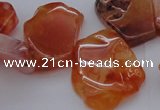 CTD307 Top drilled 15*20mm - 20*25mm freeform red agate beads