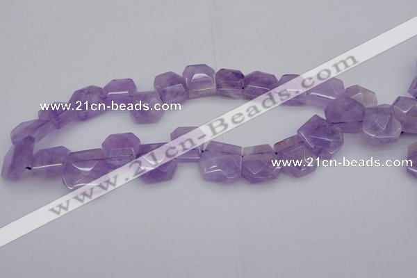 CTD311 Top drilled 15*18mm - 18*20mm freeform lavender amethyst beads