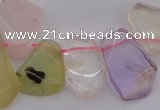 CTD321 Top drilled 15*20mm - 20*25mm freeform multicolor quartz beads