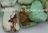 CTD335 Top drilled 15*20mm - 25*30mm freeform Australia chrysoprase beads