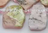 CTD339 Top drilled 15*20mm - 25*30mm freeform pink opal beads