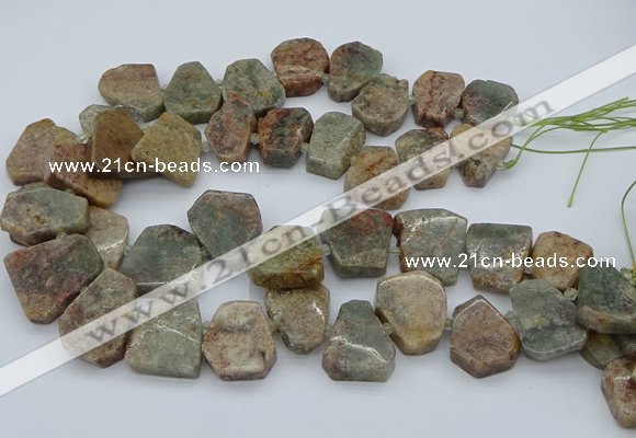 CTD3506 Top drilled 15*20mm - 25*30mm freeform ghost gemstone beads