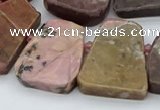 CTD3507 Top drilled 15*20mm - 25*30mm freeform rhodochrosite beads