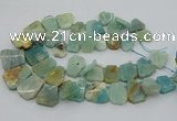 CTD3512 Top drilled 15*20mm - 25*30mm freeform amazonite beads