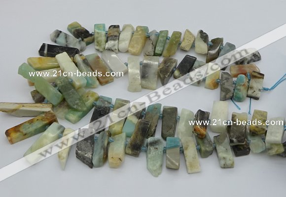 CTD3518 Top drilled 10*20mm - 12*40mm sticks amazonite beads