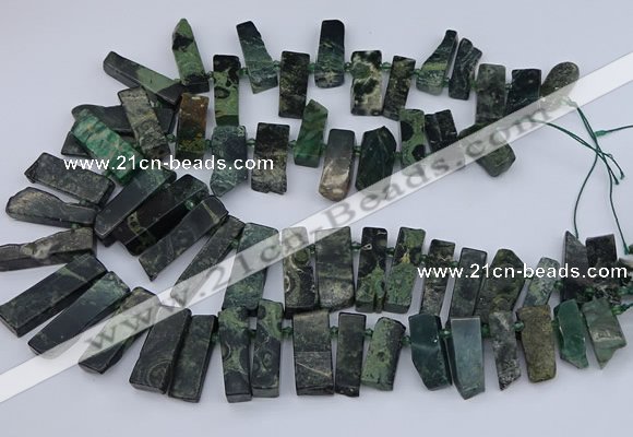 CTD3521 Top drilled 10*20mm - 12*40mm sticks kambaba jasper beads