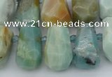 CTD3528 Top drilled 10*15mm - 15*25mm faceted nuggets amazonite beads