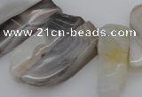 CTD353 Top drilled 10*28mm - 10*50mm wand botswana agate beads