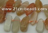 CTD3542 Top drilled 6*16mm - 8*35mm freeform moonstone beads