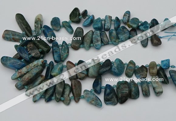 CTD3543 Top drilled 10*20mm - 15*40mm freeform apatite beads