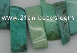 CTD355 Top drilled 10*28mm - 10*50mm wand Russian amazonite beads