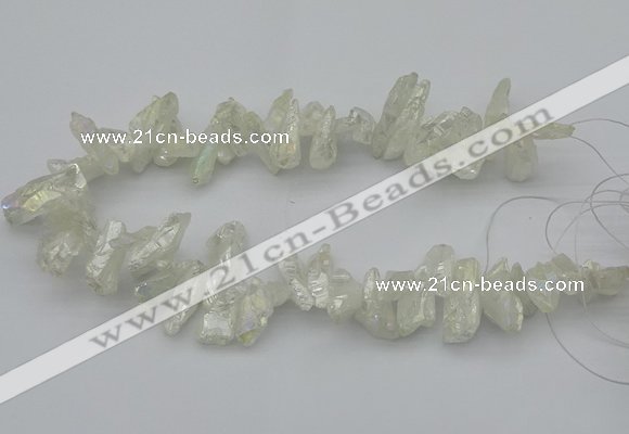 CTD3553 Top drilled 10*20mm - 12*30mm sticks plated quartz beads