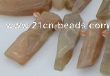 CTD3570 Top drilled 10*20mm - 12*40mm sticks moonstone beads