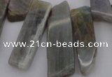 CTD358 Top drilled 10*25mm - 10*50mm wand labradorite beads