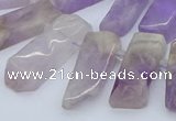 CTD3587 Top drilled 10*20mm - 12*40mm sticks lavender amethyst beads