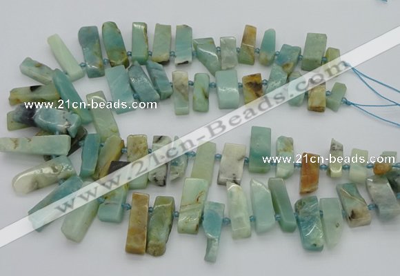 CTD3593 Top drilled 10*20mm - 12*40mm sticks amazonite beads