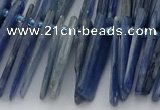 CTD3595 Top drilled 2*15mm - 5*40mm sticks blue kyanite beads