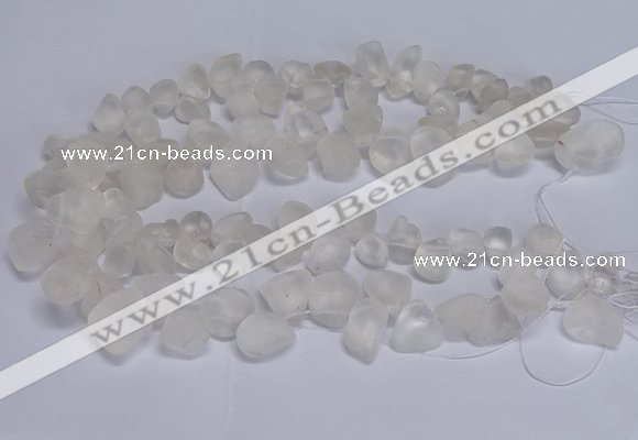 CTD3600 Top drilled 10*14mm - 13*18mm nuggets white crystal beads