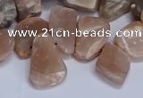 CTD3607 Top drilled 10*14mm - 13*18mm nuggets moonstone beads