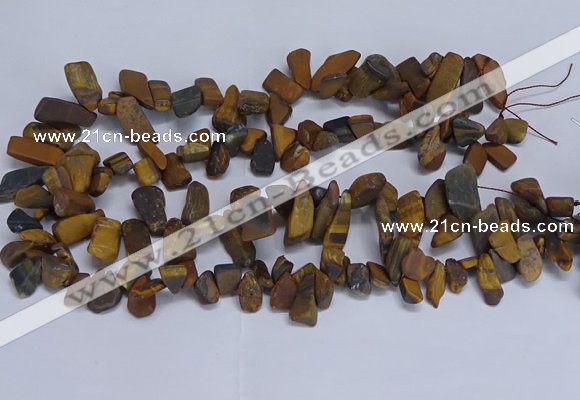 CTD3616 Top drilled 10*14mm - 13*18mm nuggets yellow tiger eye beads