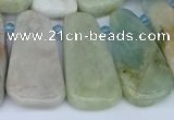 CTD3637 Top drilled 10*20mm - 15*45mm freeform aquamarine beads