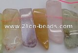 CTD367 Top drilled 10*25mm - 10*45mm wand multicolor quartz beads