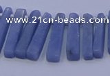 CTD3694 Top drilled 6*15mm - 8*35mm sticks blue angel skin gemstone beads