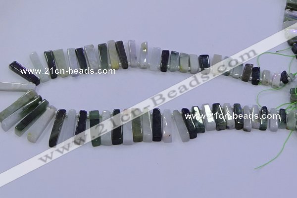 CTD3695 Top drilled 6*15mm - 8*35mm sticks jade beads wholesale