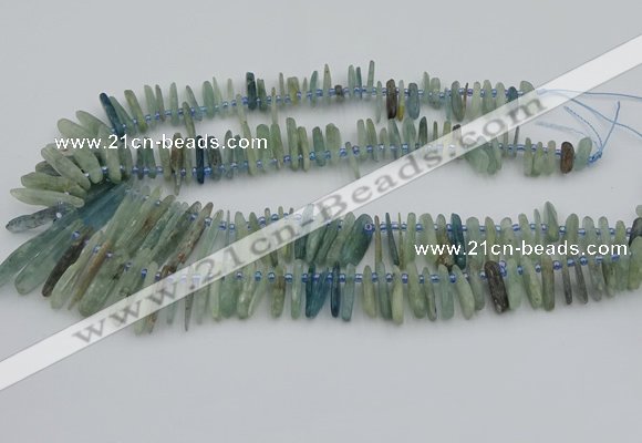 CTD3696 Top drilled 6*15mm - 8*40mm sticks kyanite beads