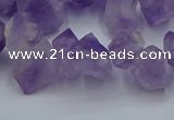 CTD3705 Top drilled 5*8mm - 15*20mm faceted nuggets amethyst beads