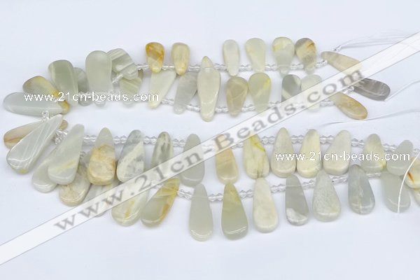 CTD3714 Top drilled 10*20mm - 15*45mm freeform moonstone beads