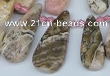 CTD3715 Top drilled 10*20mm - 15*45mm freeform rhodochrosite beads