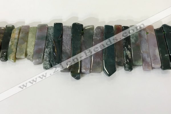 CTD3732 Top drilled 8*20mm - 10*50mm sticks Indian agate beads