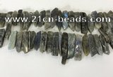 CTD3739 Top drilled 8*20mm - 10*50mm sticks labradorite beads