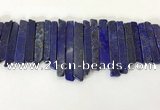 CTD3740 Top drilled 8*20mm - 10*50mm sticks lapis lazuli beads