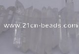 CTD375 Top drilled 6*25mm - 8*35mm sticks white crystal beads