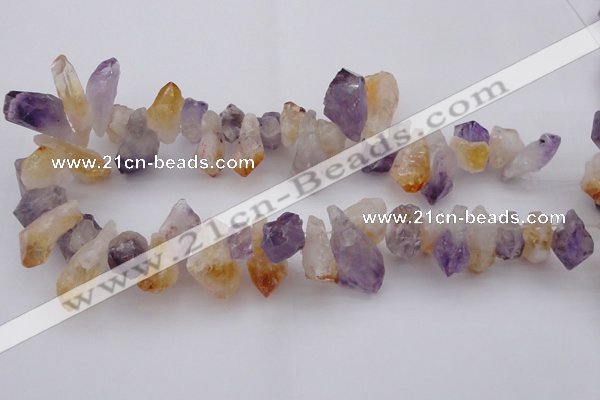 CTD376 Top drilled 15*20mm - 18*25mm nuggets amethyst & citrine beads