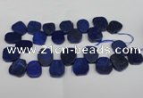 CTD380 Top drilled 18*25mm - 22*30mm freeform lapis lzuli beads