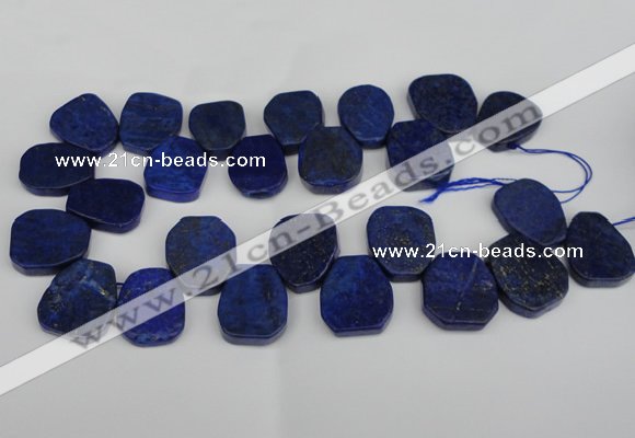 CTD380 Top drilled 18*25mm - 22*30mm freeform lapis lzuli beads