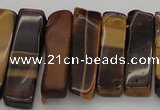 CTD384 Top drilled 10*20mm - 12*50mm wand yellow tiger eye beads