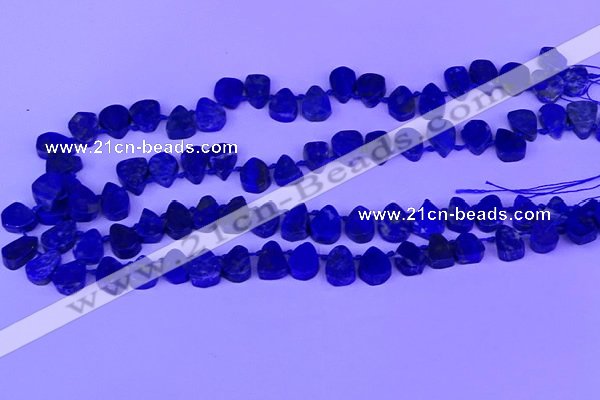 CTD3862 Top drilled 8*10mm - 10*12mm freeform lapis lazuli beads