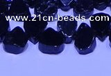 CTD3864 Top drilled 8*10mm - 10*12mm freeform black tourmaline beads