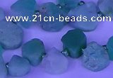 CTD3874 Top drilled 8*10mm - 12*14mm freeform Australia chrysoprase beads