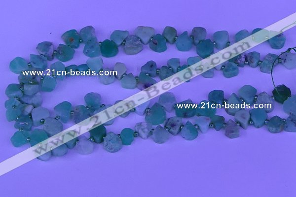 CTD3874 Top drilled 8*10mm - 12*14mm freeform Australia chrysoprase beads