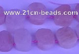 CTD3891 Top drilled 12*16mm - 13*17mm freeform morganite beads