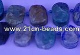 CTD3898 Top drilled 10*14mm - 13*18mm freeform chrysocolla beads