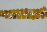 CTD4002 Top drilled 14*22mm - 22*42mm freeform agate gemstone beads