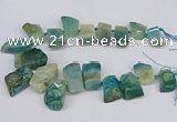 CTD4015 Top drilled 18*25mm - 25*35mm freeform agate beads