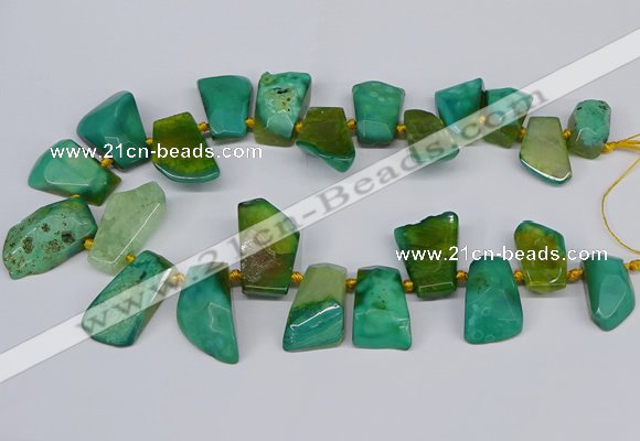 CTD4016 Top drilled 18*25mm - 25*35mm freeform agate beads